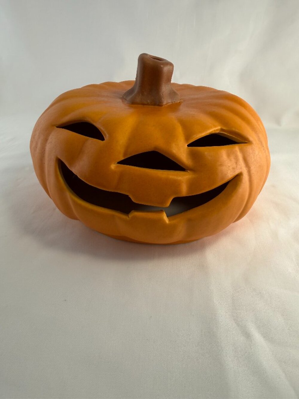 Vintage 1986 Chimes Inc Ceramic Jack O Lantern Pumpkin Luminary